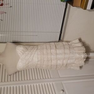 Jill Stuart Ivory Lace Strapeless Dress